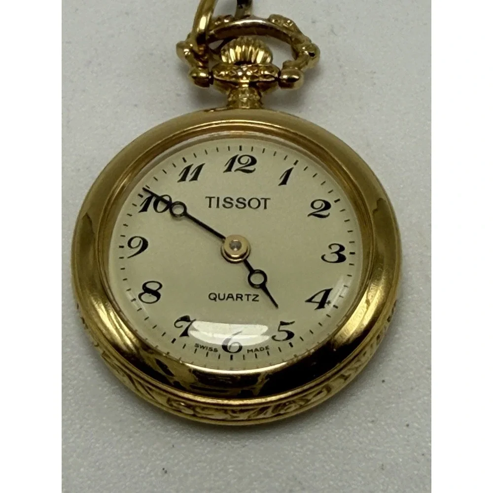 Tissot 029210‎ Pendant Watch New Battery Bird Floral Ladies 21MM Swiss Made